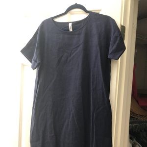 Navy linen dress